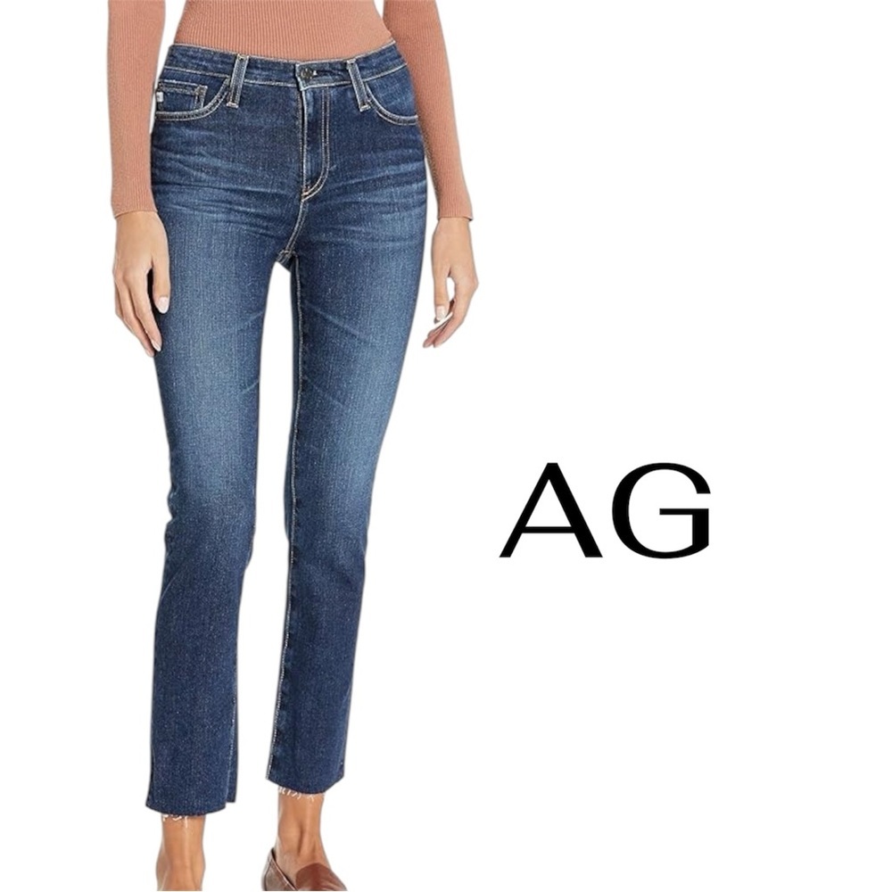 AG Adriano GOLDSCHMIED The Isabelle High Rise Straight Crop Dark Wash | 30
